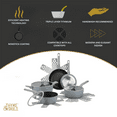 thumbnail image 2 of Thyme & Table 12 Piece Non-Stick Eden Cookware Set - Cool Grey, 2 of 9