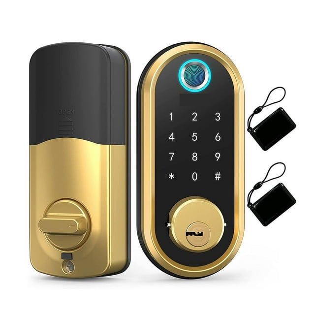 Door Lock, Smart Door Lock Biometric Fingerprint Locks Electronic Keyless Entry Front Digit Keypad Door Lock For Home Office Safe ,Easy to Install