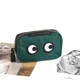 thumbnail image 3 of Bolsa de maquillaje cuadrada hecha a mano, nailon impermeable con cuero, ligera, portátil, para lápiz labial, marca china, Stock AE, 3 of 5