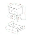 thumbnail image 4 of Walker Edison Table de Chevet en Bois de Pin Massif de Style Mid-Century 2 Pcs Caramel, 4 of 5