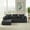 Dark Gray, variant on 103.5" L-Shaped Corner Sectional Sofa – Large Modular Family Couch, Modern Corduroy 4-Seater Sofa with Deep Seat, Cozy Living Room Chaise, No Assembly, Right Facing Chaise,Black