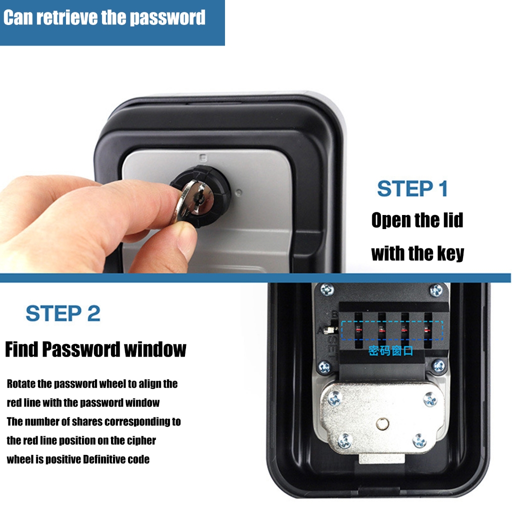 Heavy Duty Combination Key Lock Box for Secure Storage Outdoor Keysafe Surfing