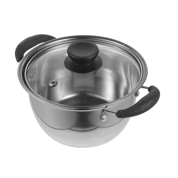 Tineasur Small Stainless Steel Cooking Pot with Handles Ideal for Soup and Stew