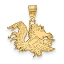 Auriga Fine Jewelry 925 Sterling Silver Gold-plated Gamecock Medium Pendant for Women (L-21 mm, W-21 mm)