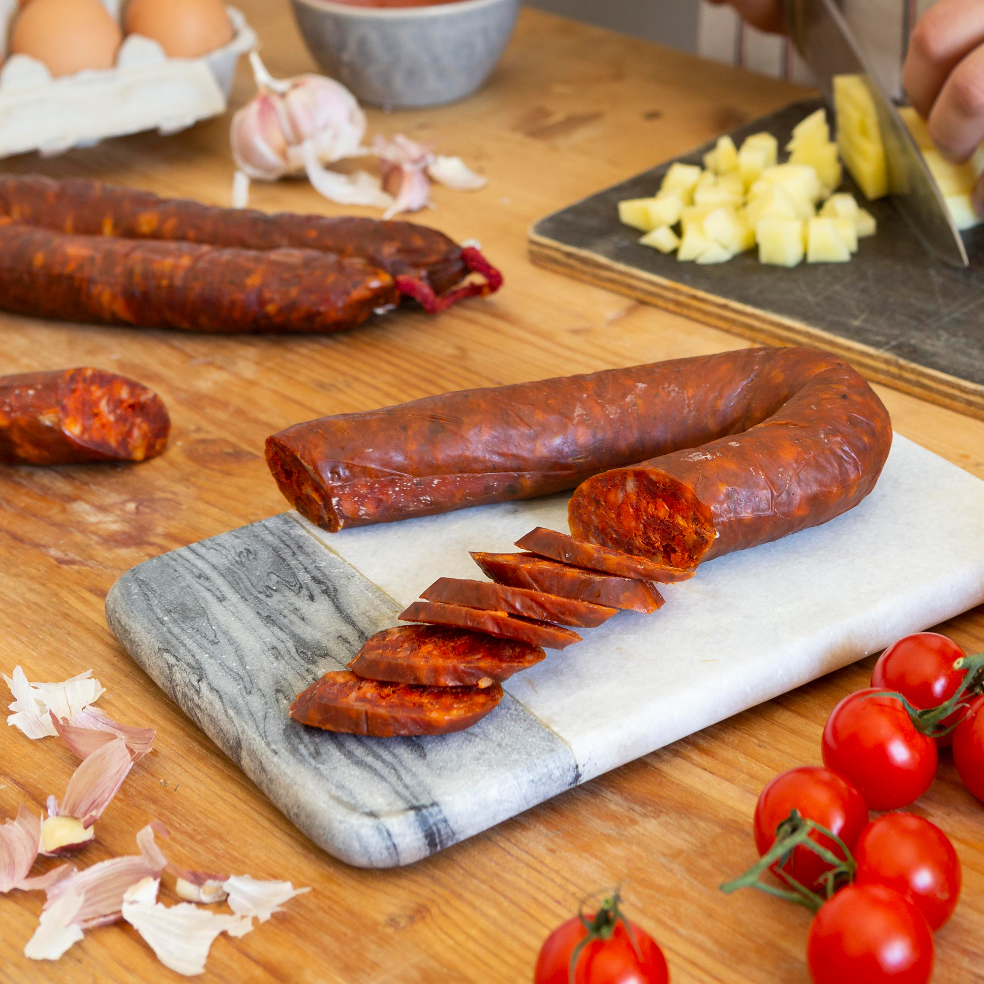 Hot Chorizo Ring (Sarta) True Spanish Recipe - Spanish Chorizo for Authentic Tapas 7oz | Espua