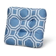 thumbnail image 5 of Duck Covers Water-Resistant 19 x 19 x 5 Inch Indoor Outdoor Seat Cushions, Periwinkle Blue Hexagon, 2-Pack, 5 of 7