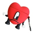 thumbnail image 3 of Funda protectora para auriculares Nikou con bonitos dibujos de silicona para auriculares inalámbricos Bluetooth color Negro y rojo, 3 of 15