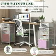 thumbnail image 4 of 4 Drawer Rolling File Cart with Wheels, Mobile Filing Cabinet for Home Office, White, 4 of 7