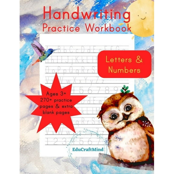Handwriting Practice Workbook: Letters & Numbers, (Paperback)