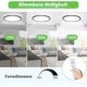 thumbnail image 2 of Lámpara de techo LED de 24 W, regulable, lámpara de techo con mando a distancia, lámpara de techo redonda, lámpara de techo, baño, dormitorio, salón, cocina, pasillo, azul, 2 of 5