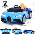 thumbnail image 2 of Costway 12V Licensed Bugatti Chiron Kids Ride On Car RC w/Storage Box&MP3 Navy, 2 of 10