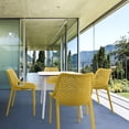 thumbnail image 5 of Luxury Commercial Living 5-Piece White and Yellow Recyclable Outdoor Patio Dining Set 32.25", 5 of 5