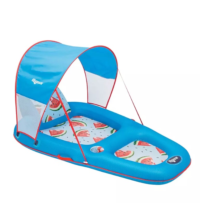Aqua Ultimate Sunshade Recliner Pool Lounge (Watermelon)