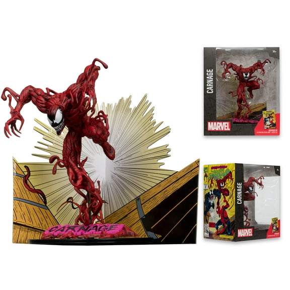 Carnage (The Amazing Spider-Man #362) 1:10th Scale Collectible Figure w/Scene - McFarlane Toys