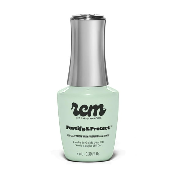 Red Carpet Manicure Fortify & Protect LED Nail Gel Polish – Vitamin A & Biotin-Infused Soak Off Gel, Stronger, Longer, High Shine, Chip-Free Wear Up to 21 Days (Icing On Top, 0.3 Fl Oz)