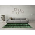 thumbnail image 3 of Ahgly Company Machine Washable Indoor Rectangle Abstract Turquoise Blue Modern Area Rugs, 5' x 8', 3 of 4