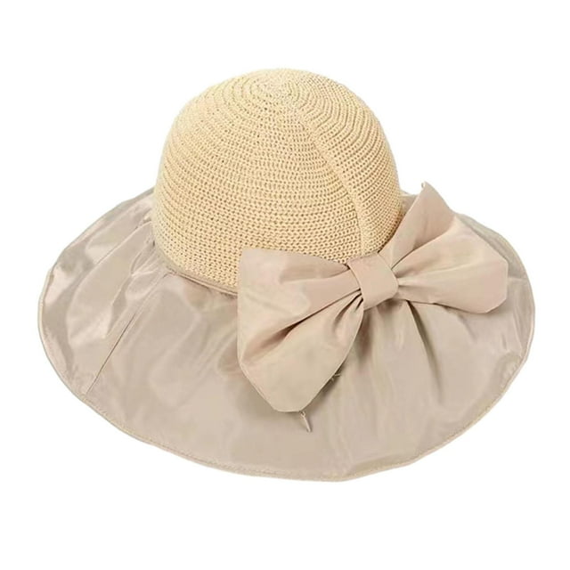 Sombrero de sol para mujer, ala ancha, sombrero de verano, absorción del sudor, cómodo sombrero de pesca, gorra para fiesta, camping, desplazamientos, Beige