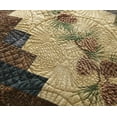 thumbnail image 4 of Donna Sharp Cabin Raising Pine Cone Embroidered Cotton Quilted Throw Blanket, 4 of 7