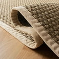 thumbnail image 4 of Safavieh Natural Fiber Collection NF114J Border Basketweave Seagrass Area Rug, 5' x 5' Square, Ivory, 4 of 5