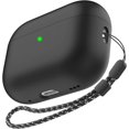 thumbnail image 1 of AmPm AirPods Pro 2nd Generation Case Protective Cover [Front LED Visible] [Added Hand Strap] [Supports Wireless Charging] Compatible with Apple AirPods Pro 2nd Generation (Black), 1 of 7