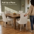 thumbnail image 6 of ODUSE-DAILY Beige Linen Dining Chairs Set of 6, Kitchen & Dining Room Chairs, Nailheads Tufted Chair, Sillas De Comedor, Fabric Upholstered, Wood Legs (Beige, 6 Pcs), 6 of 10