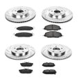 thumbnail image 3 of PowerStop Front and Rear Z23 Evolution Sport Carbon-Fiber Ceramic Brake Pad and Drilled & Slotted Rotor Kit Fits: FORD Select Models K5943, 3 of 10
