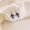 Blue Lapis Lazuli - Cross, variant on Silver Round Blue Cat's Eye Stud Earrings for Women - Bridal Wedding Jewelry