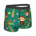 thumbnail image 3 of Kll Monkeys Swinging From Palms Men'S Cotton Boxer Briefs Underwear-Small, 3 of 9