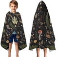 thumbnail image 3 of Colorful Mushroom Sketch Light Pattern Hooded Bath Towel，50"x30" for Ages 3 To 12 Kids, Quick Dry Lightweight Soft Microfiber Hood Beach Towel Cover Up for Kids, 3 of 7