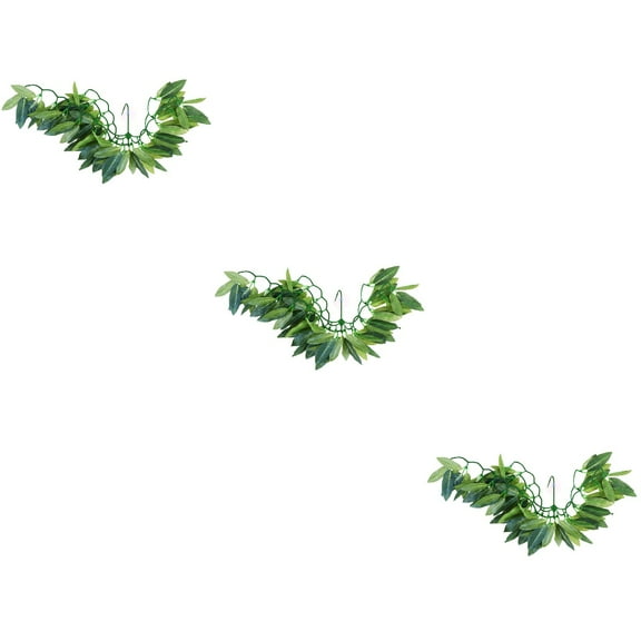 3 PCS Snake Enclosure Accessories Reptile Plants with Suction Terrarium Vines