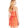 thumbnail image 2 of Trixxi Juniors Embroidered Tiered Strapless Mini Blouson Coral Dress, 2 of 2