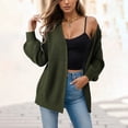 thumbnail image 2 of HBFAGFB Cardigan Sweaters for Women Comfortable and Simple Knitted Coats Versatile Jacket Green Size S, 2 of 7