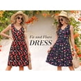 thumbnail image 4 of MOYIKO Summer Dresses for Women Casual V Neck Sleeveless Sundresses Floral Beach Vacation Tank Short Dress with Pockets, 4 of 7
