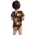 thumbnail image 3 of Xecao Elephant Sunset in Kenya Pattern Baby Climbing Bodysuit Short Sleeve Onesie Unisex 0-12 Months Baby Shirt Newborn Outfits Crotch snap design-18 Months, 3 of 6
