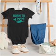 thumbnail image 3 of Mermaid Born to Swim Cute Water Lover Bodysuit Jumper Girls Infant Baby Brisco Brands 12M, 3 of 6