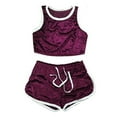 thumbnail image 5 of WMTBSRSW Womens Pajama Sets 2 Piece Sleeveless Crop Top Pjs Soft Tank Top & Elastic Waist Shorts Striped Patchwork Camisole Lounge Set S-XL, 5 of 5