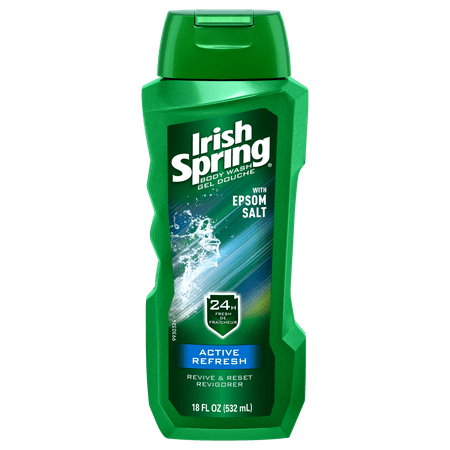 Irish Spring Body Wash with Epsom Salt, Active Refresh, 18 fluid ounce