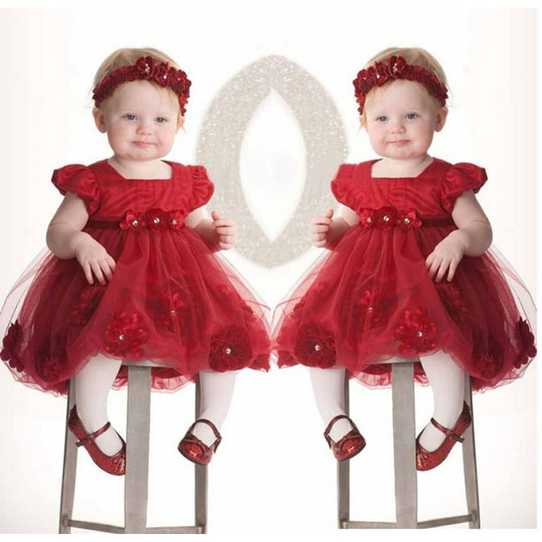 Bébé Bambin Fille Robe Fleur Princesse Fête de Mariage Concours Tulle TUTU Robes