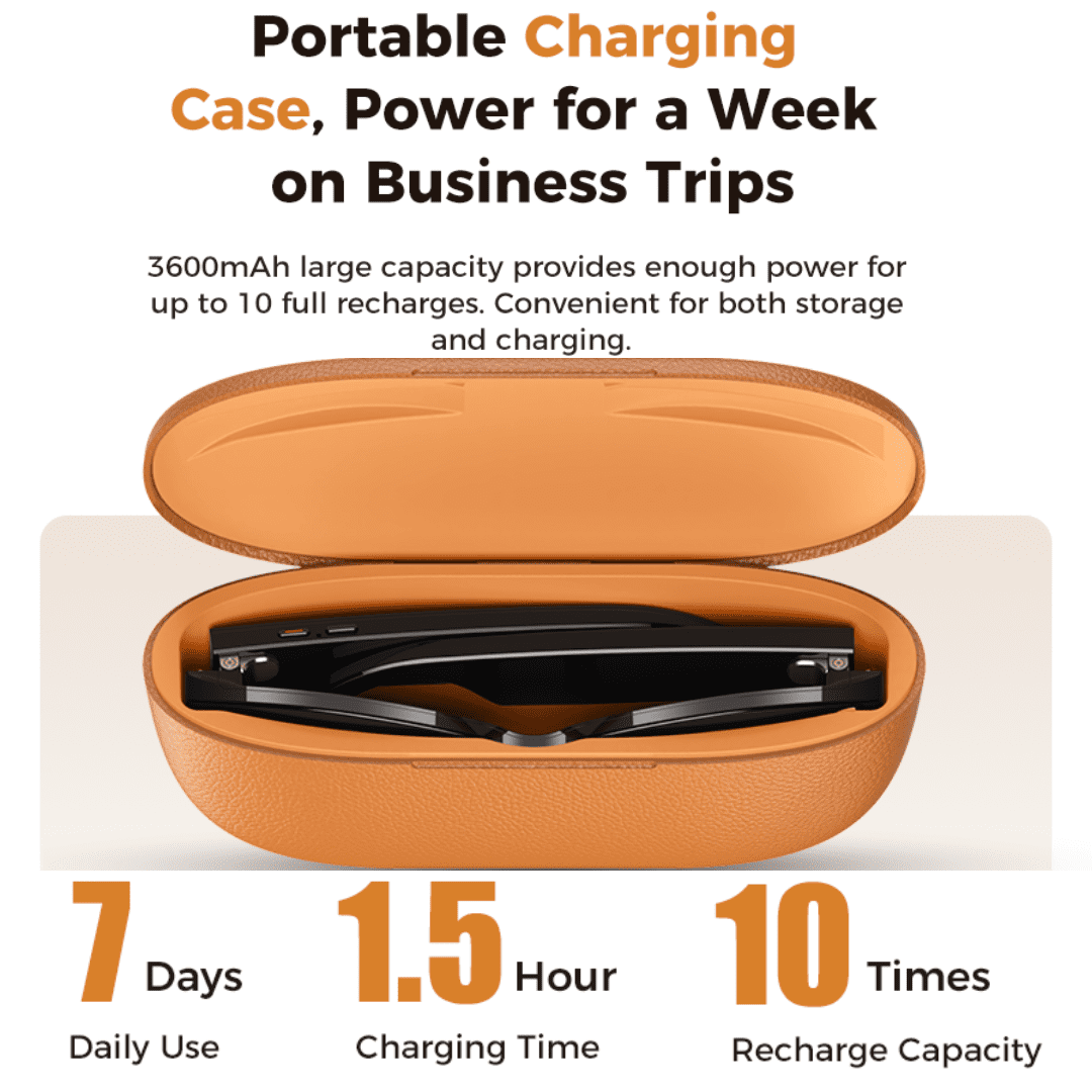 AI Smart Glasses 8MP HD Camera Lenses 8-Hour Battery Life Built-in Voice Assistant Supports Noise-Canceling Calls & Music Playback Dual Microphone Noise Reduction AI Smart Translation Sunglasses