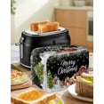 thumbnail image 5 of Fsddascl Black Christmas Toaster Cover 4 Slice, Large Kitchen Appliance Covers, Xmas Snowman Santa Elk Snowflake Tree Toaster Oven Cover with Loop, Bread Machine Cover Polyester Dust Cover Protection, 5 of 5