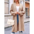 thumbnail image 4 of Women's Open Front Long Cardigan Chunky Knit Jacket Oversized Coatigan Coat, 4 of 6