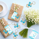 thumbnail image 5 of 20llavero Con Acero Inoxidable Huellas De Baby Shower AZUL, 5 of 5