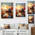 thumbnail image 4 of Designart "Orange Train Sublime Horizon" Modern Wall Art Print, 4 of 5