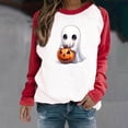 thumbnail image 2 of Tnhcen Women's Halloween Oversized Crewneck Sweatshirt - Plus Size Long Sleeve Spooky Print Fall Essentials Casual Home/Outdoor S-3XL, 2 of 7