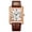 rose gold, variant on SKMEI Retro Classic Square Watches for Men Quartz Analog Waterproof Watch Leather Business Casual Mens Wrist Watch