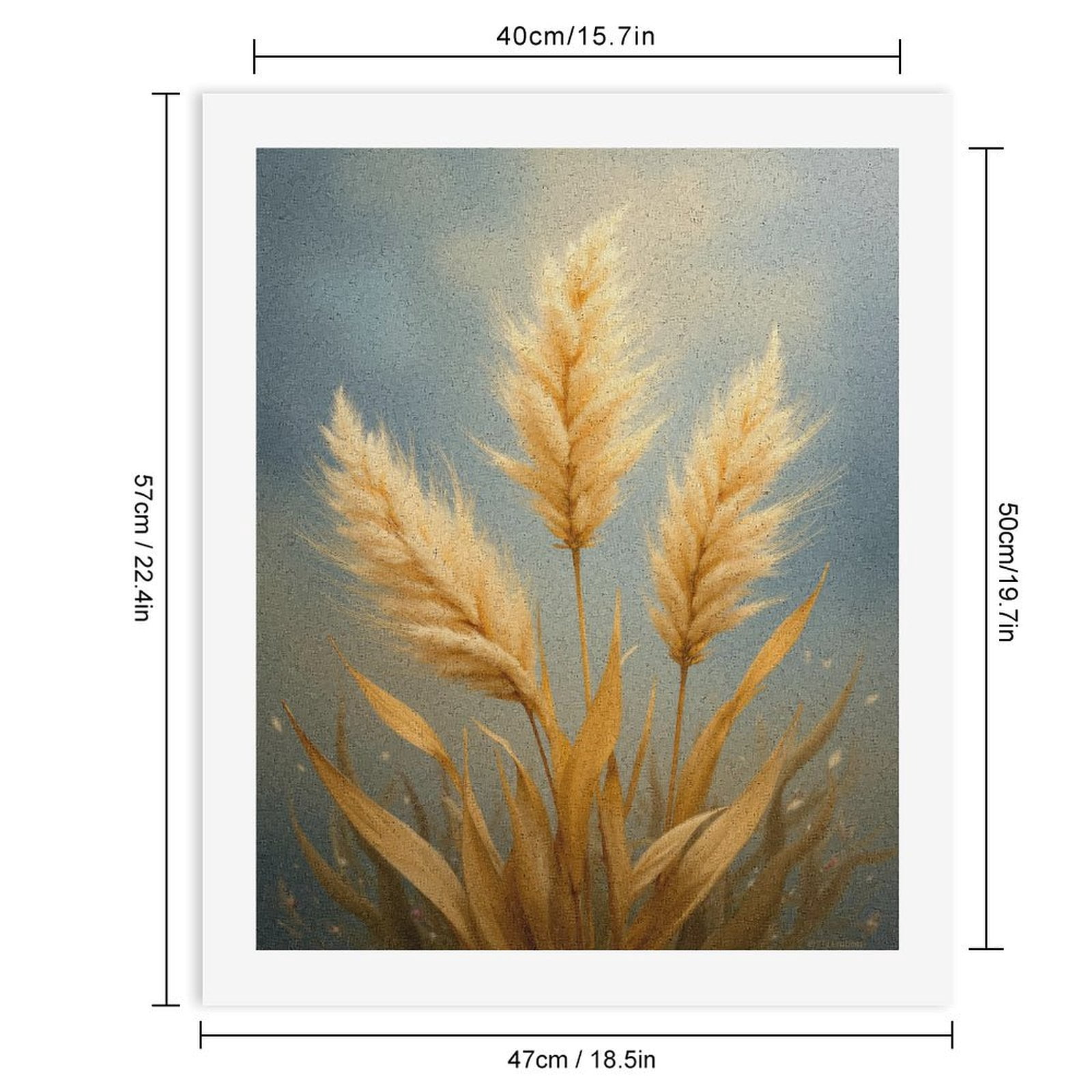 Paint By Numbers Kit for Adults Beginner - DIY Golden Wheat Abstract Art Canvas Painting Kits for Adults, Frameless Paint By Number for Adults for Home Wall Decor 16x20 Inch
