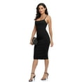 thumbnail image 4 of PrettyGuide Women's Rib Knit Midi Dress Spaghetti Strap Formal Dresses Going Out Dress, 4 of 7