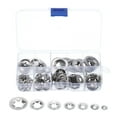 thumbnail image 1 of Uxcell 160 Pcs Internal Tooth Washers Set, 7 Sizes M3/M4/M5/M6/M8/M10/M12 Quick Star Locking Washers, 304 Stainless Steel, 1 of 6
