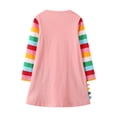 thumbnail image 4 of Toddler Little Girl's Casual Long Sleeve Cotton Dress Tunic Playwear Party T-Shirt Dresses, 4 of 7