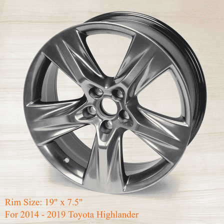 19" Alloy Rim Fit for Toyota Highlander Limited/ Limited Platinum 2014-2019 Wheel 19x7.5-inch Replacement Wheel Rims